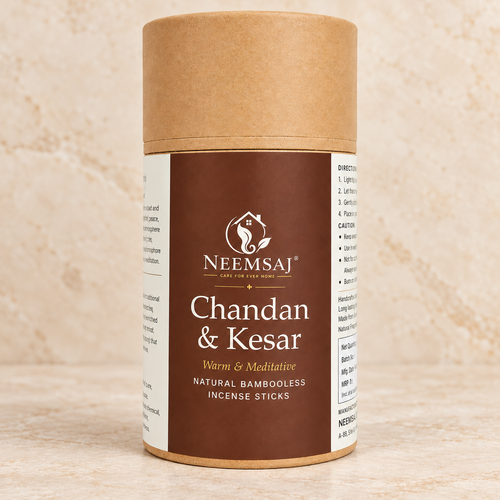 Neemsaj Bambooless Dhoop Sticks – Chandan Kesar (40 Sticks)