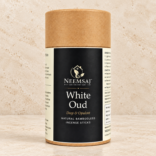 Neemsaj Bambooless Dhoop Sticks – White Oud (40 Sticks)